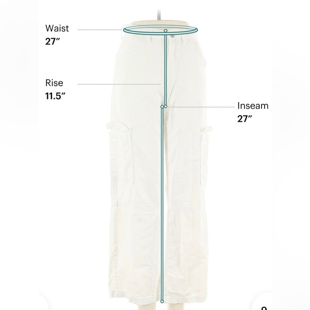 Zara White Cargo Pants - 0